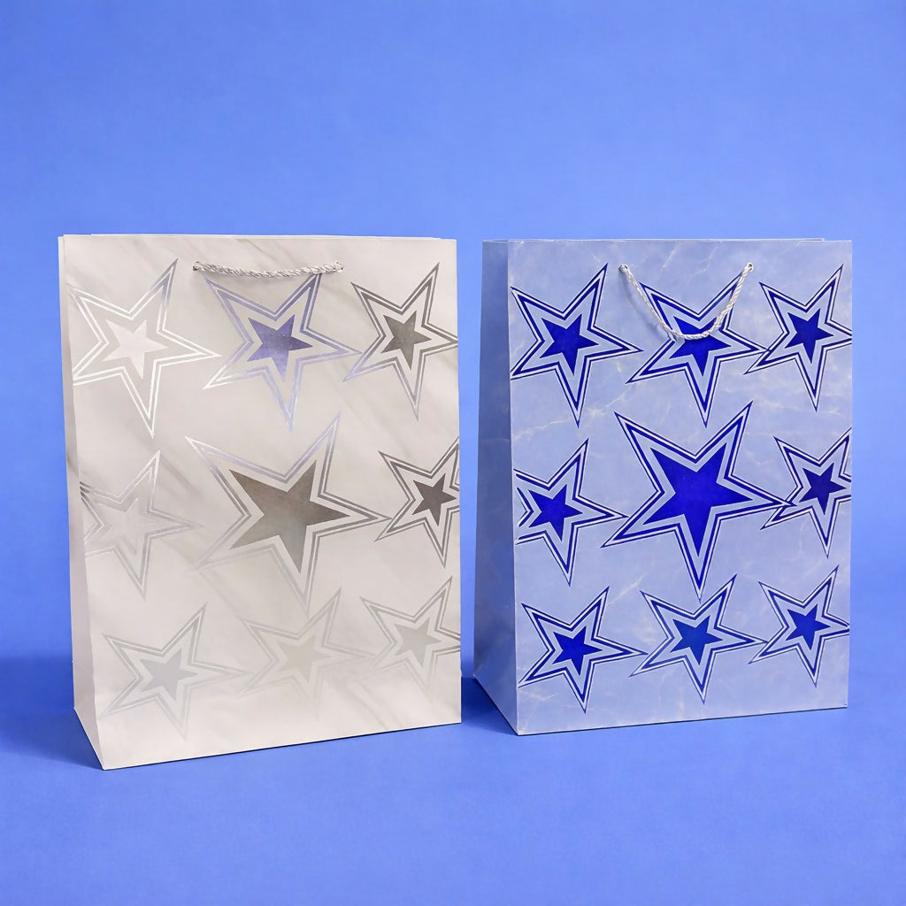 Star Print Gift Bag with Handle Premium Paper Carry Bag