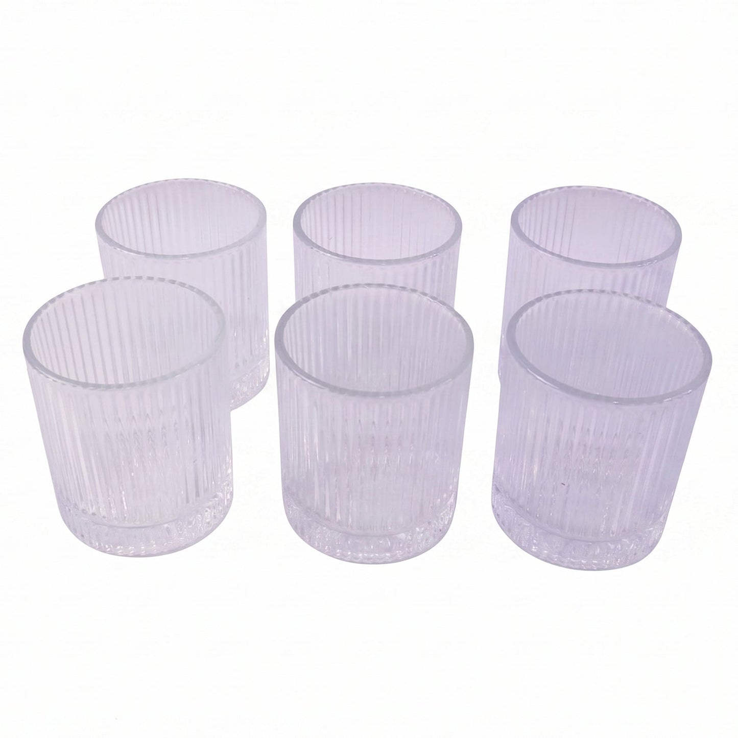Premium Crystal Glass Tumbler (6 Pc Set, 250 ML Each)