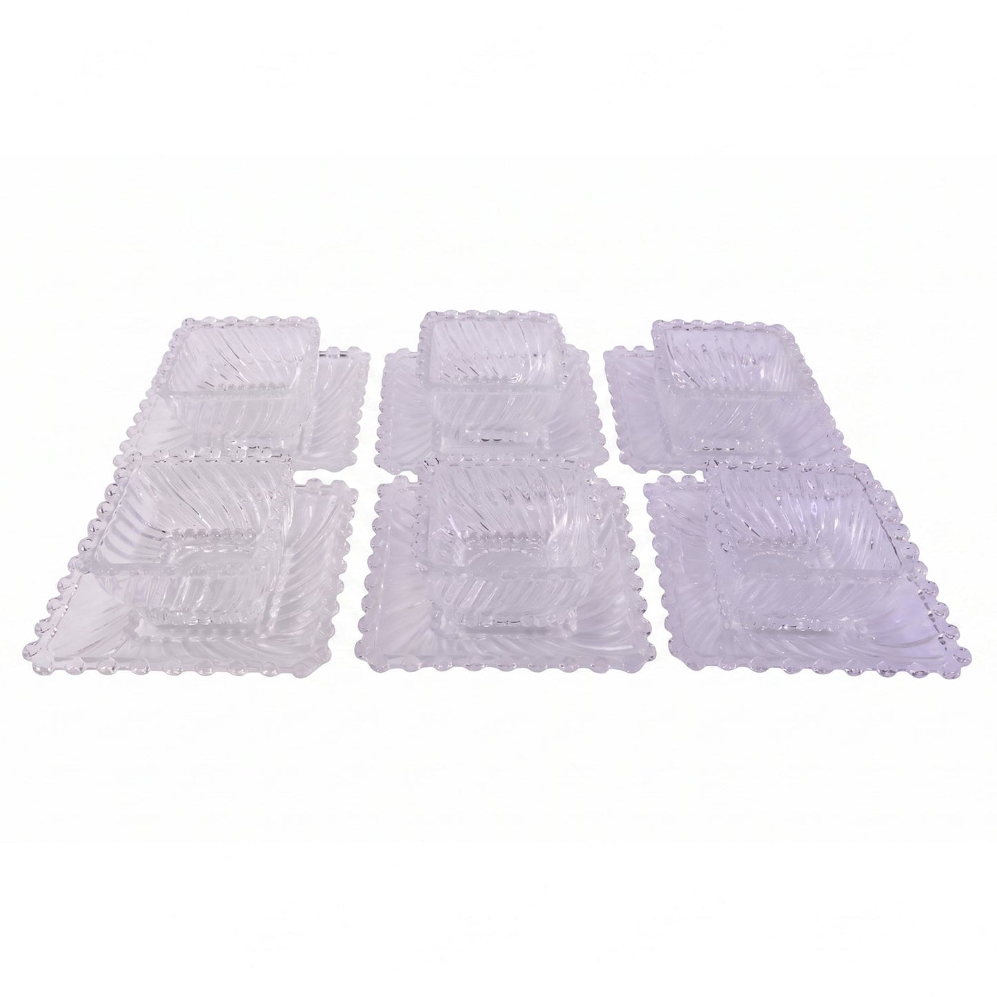 Royal Premium Glassware Serving Plate and Bowl (12 Pc Set)