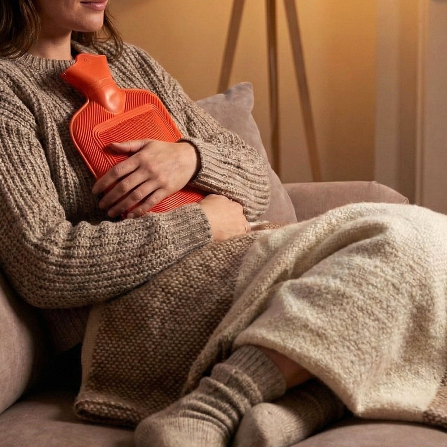 Premium Rubber Hot Water Bag for Pain Relief (31x18 Cm)