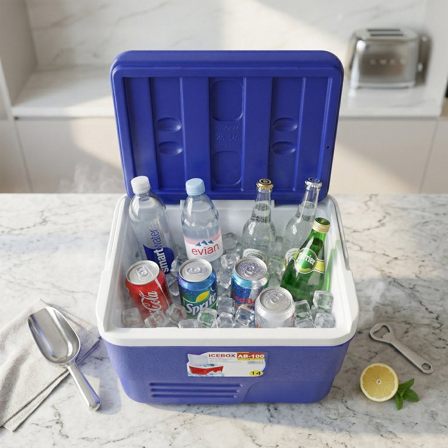Compact Insulated Ice Box Cooler (1 Pc, 14 Ltr, 35x24 Cm)
