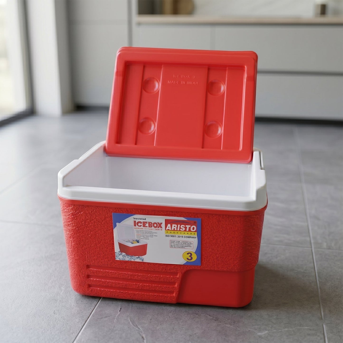 Heavy Duty Insulated Ice Box (1 Pc, Red / 3Ltr)