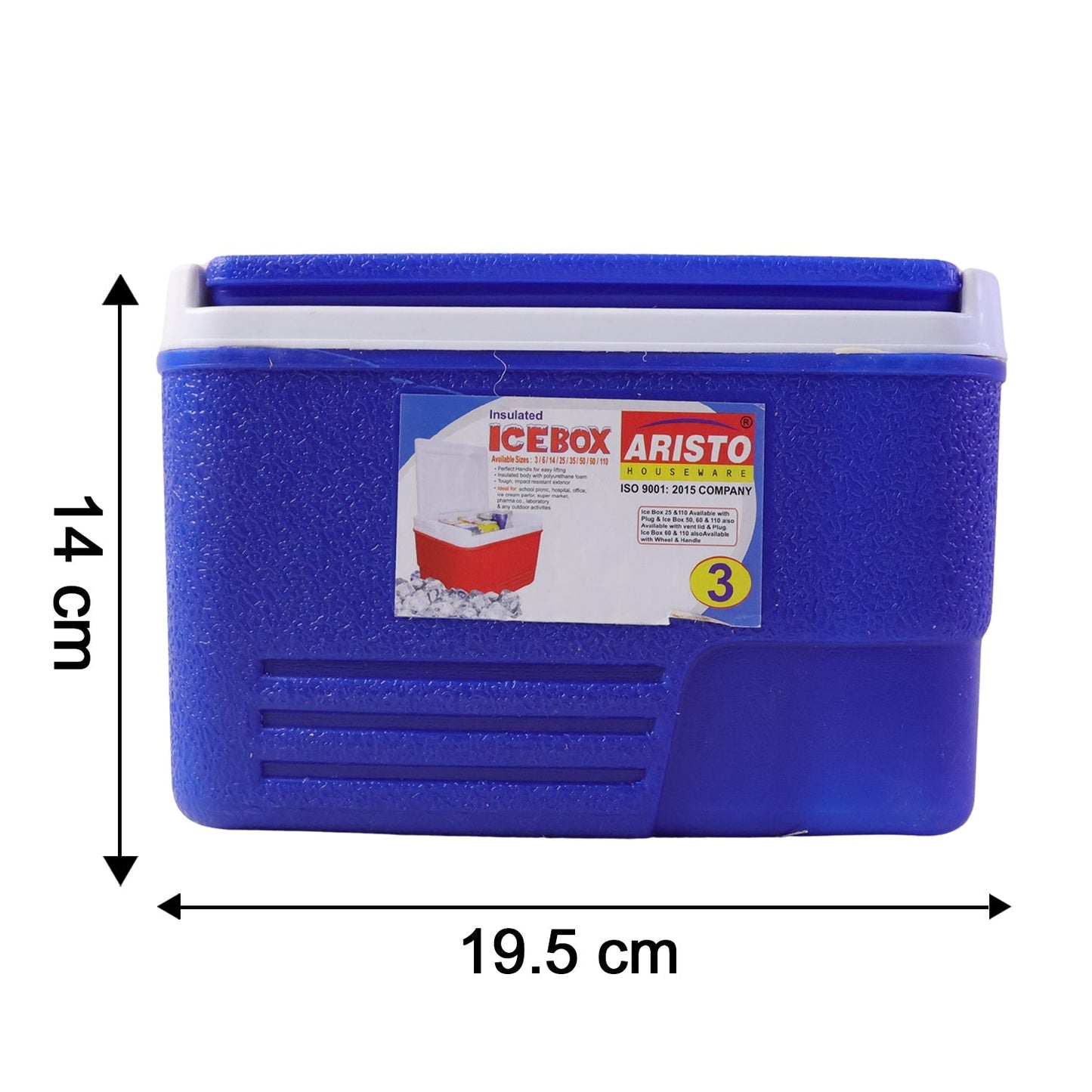 Heavy Duty Insulated Ice Box (1 Pc, Blue / 3Ltr)