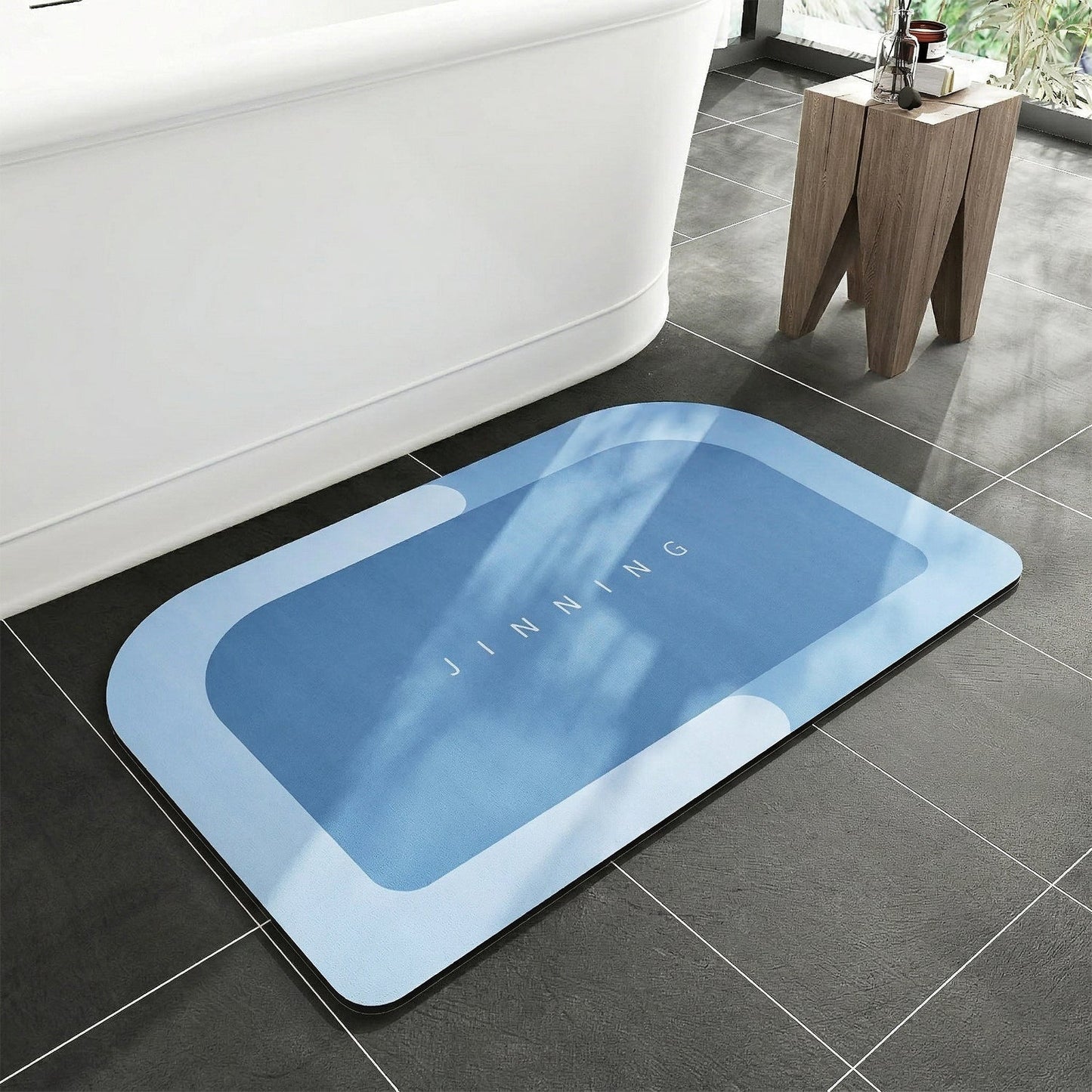 Super Absorbent Water Soaking Bathroom Floor Mat (1 Pc, 120x74 Cm)