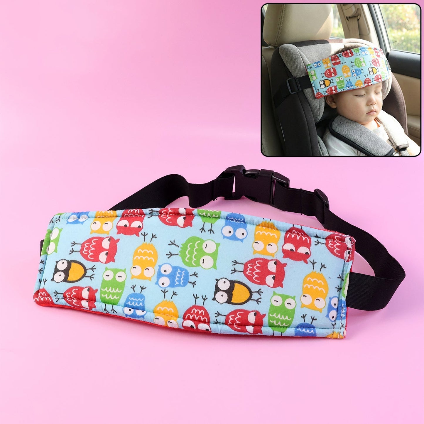 Adjustable Baby Car Seat Head Support Strap (1 Pc)