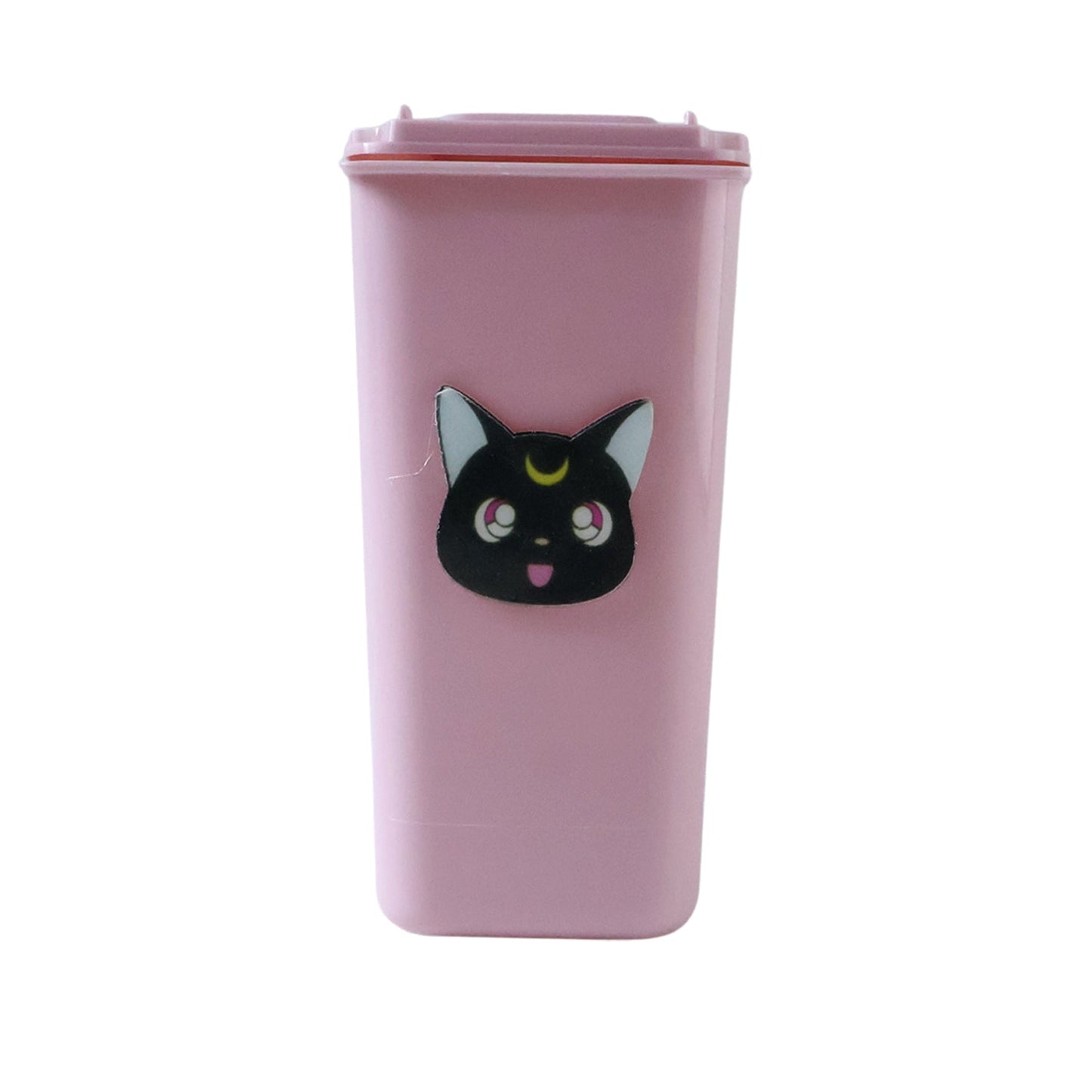 Creative Mini Trash Can Shape Pen Stand with Lid (1 Pc)