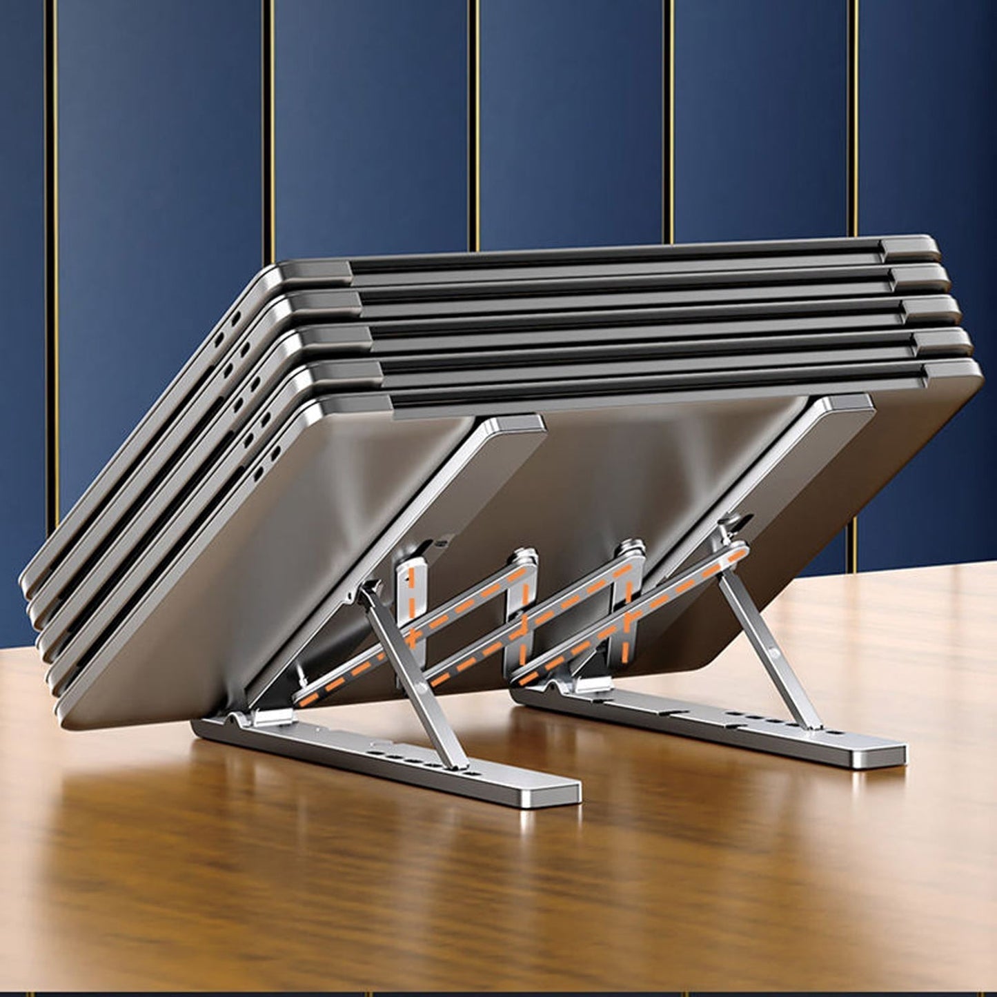 Adjustable Foldable Aluminium Laptop Stand (1 Set)