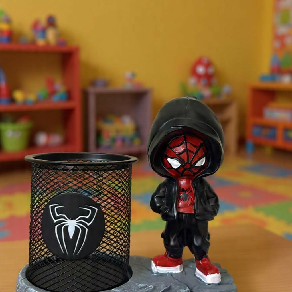 Superhero Style Pen Holder with Cartoon Figure Desk Organizer (Design may vary)