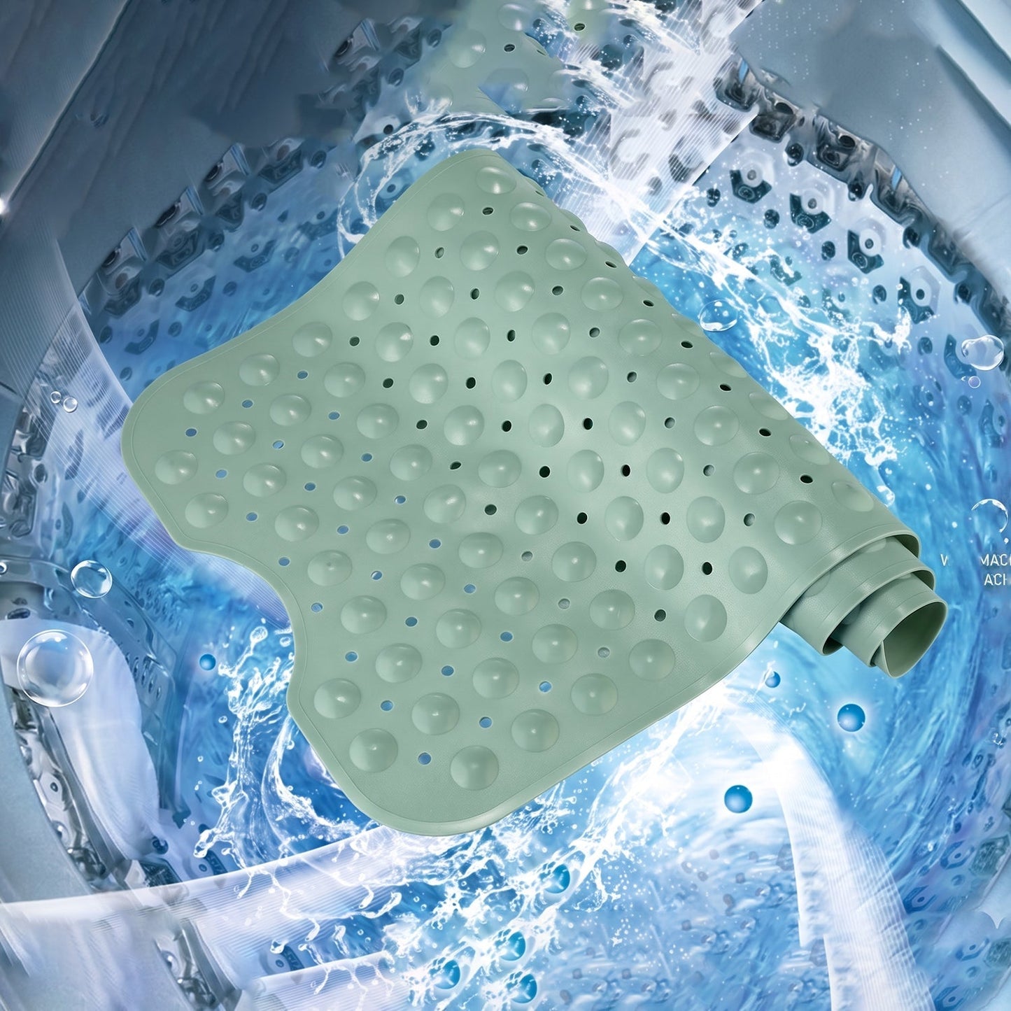 Non-Slip Suction Cup Bath Mat (1 Pc, 100x40 Cm)
