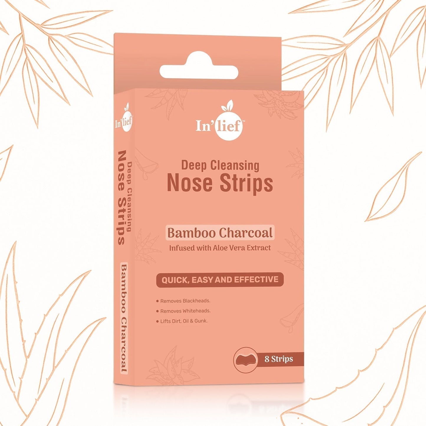 In'lief Bamboo Charcoal Deep Cleansing Nose (8 Strips)