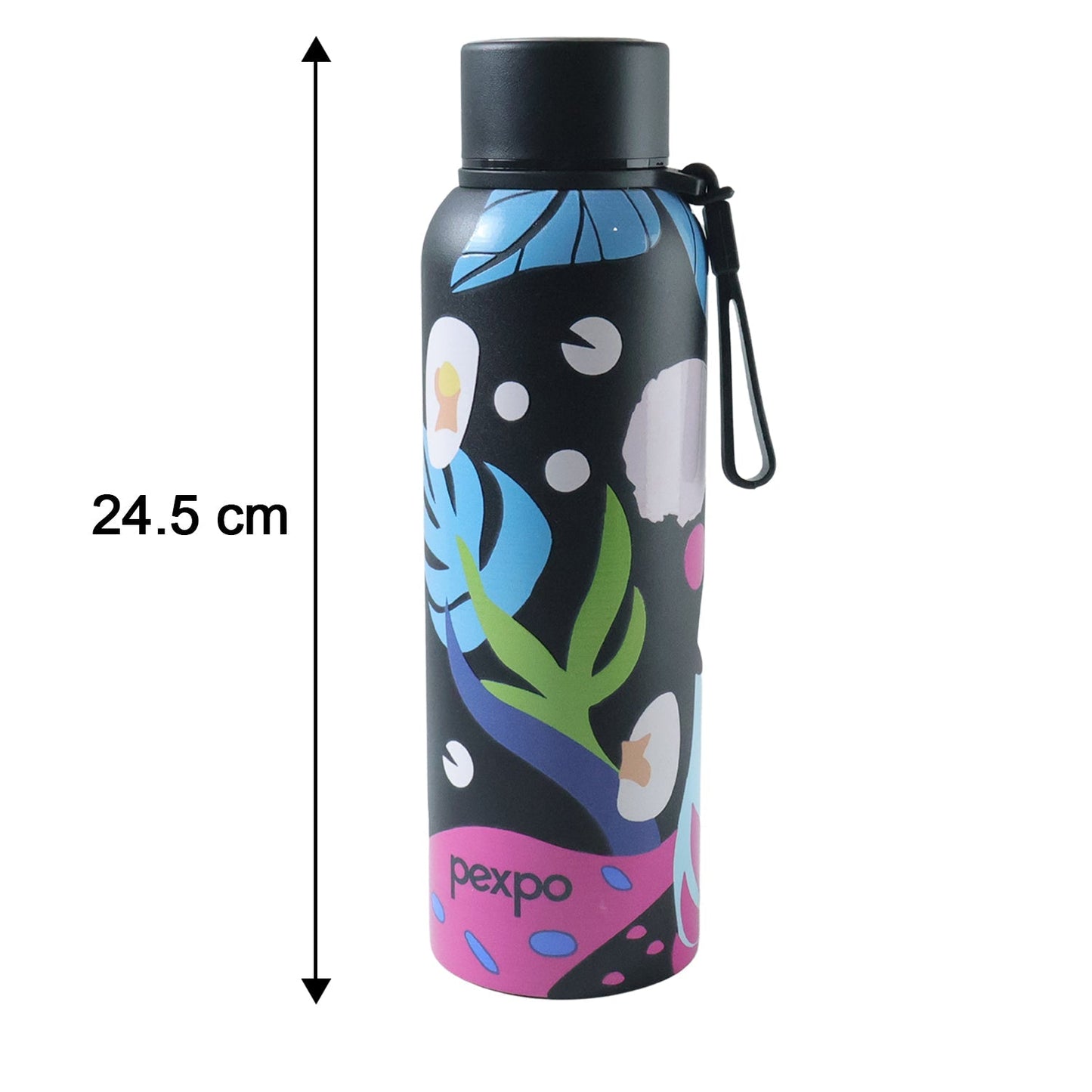 Pexpo Stainless Steel Printed Water Bottle 700 ML Approx (1 Pc)