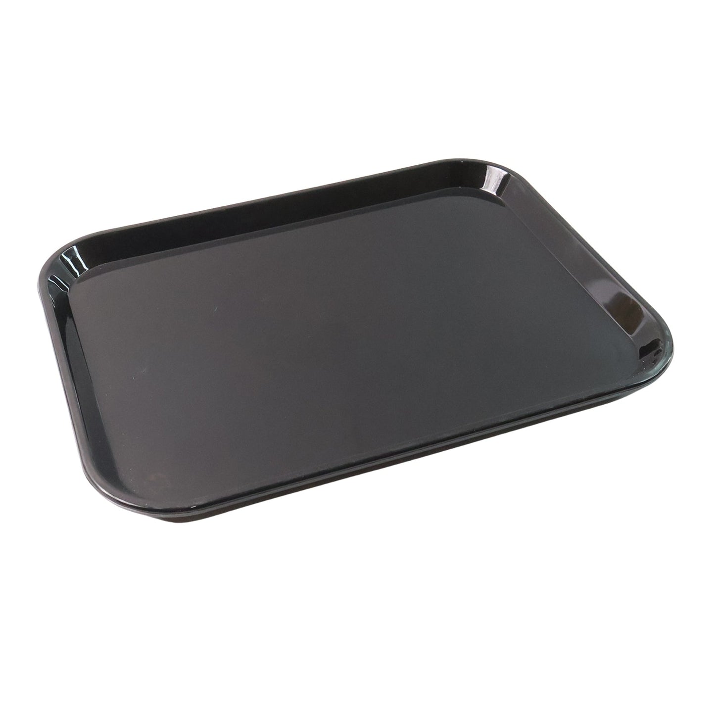 Plastic Serving Tray / Plate – 40 × 30 cm (1 Pc / Black)