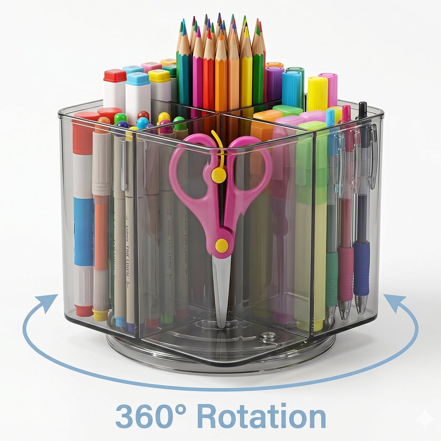 Supermom Vista Revolving Holder 360° Rotating Pen Stand (1 Pc)