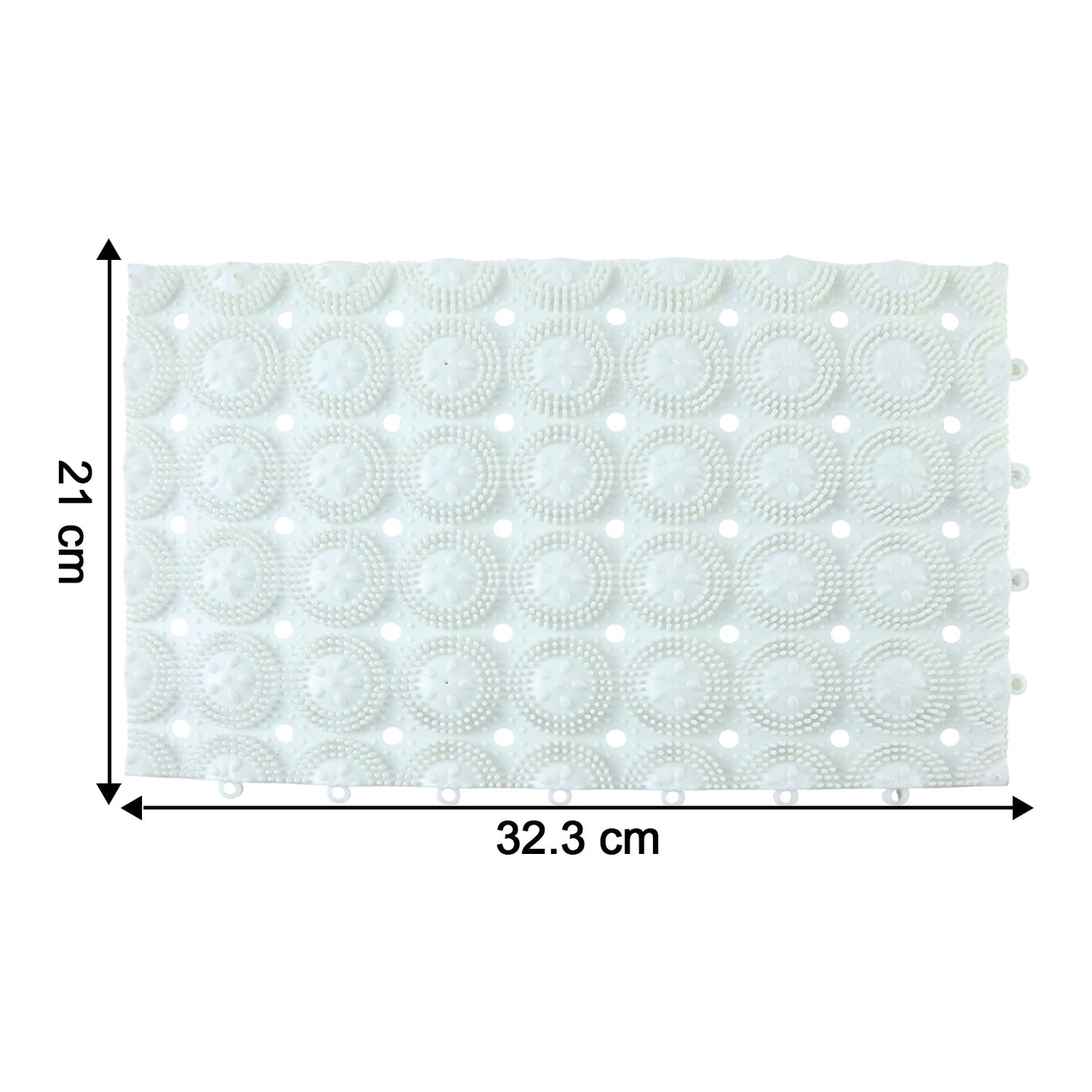 Anti-Slip Bathroom Massage Mat with Suction Cups (33 ? 21 cm / 4 Pc)
