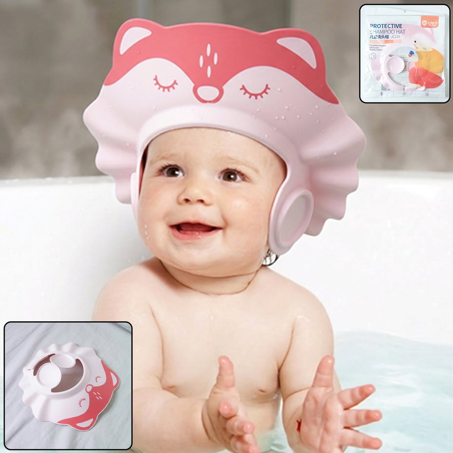 Cute Cartoon Baby Shower Cap Shampoo Bath Hat (1 Pc)