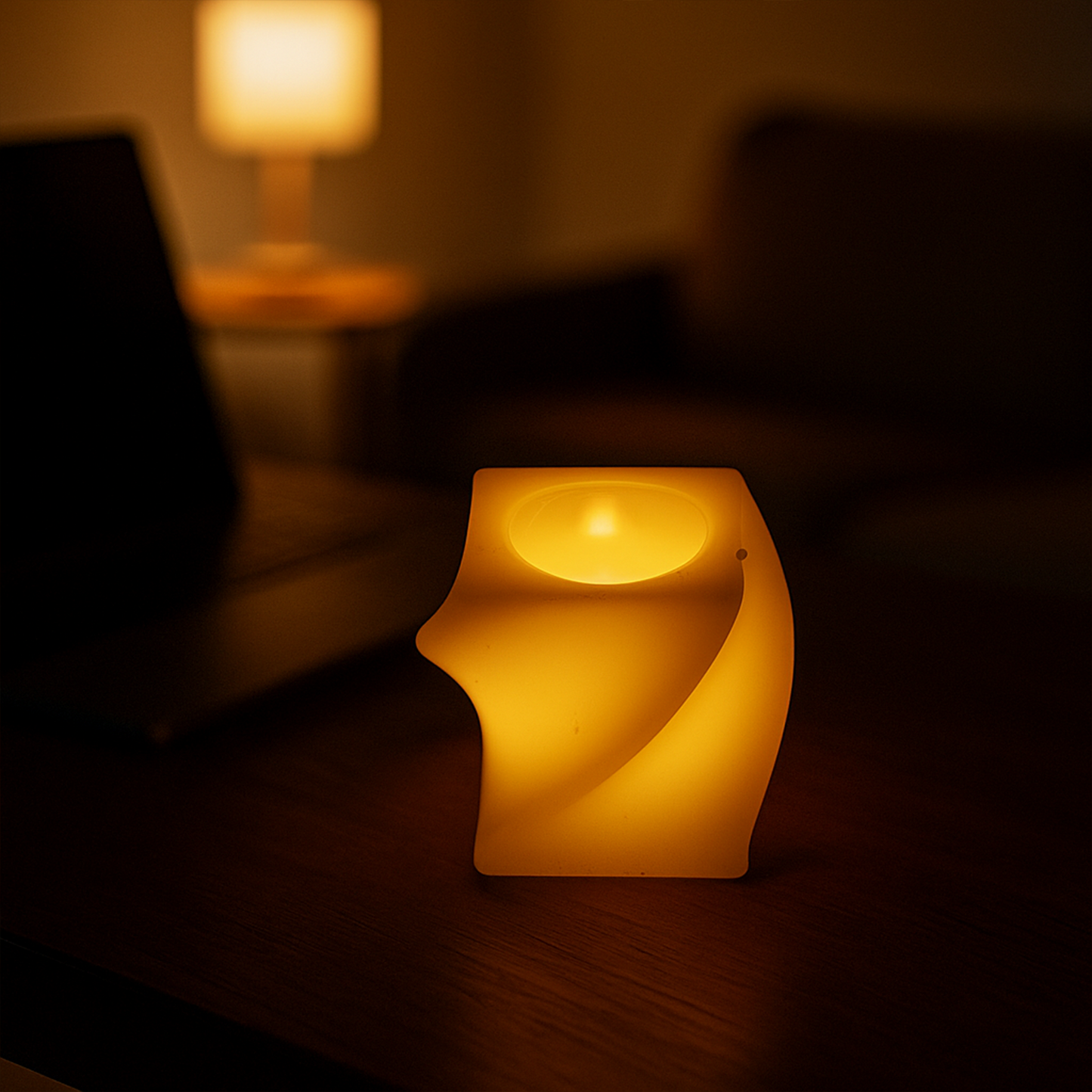 Set of 6 LED Flameless Decorative Candles – Square Shape Tealight Lamps