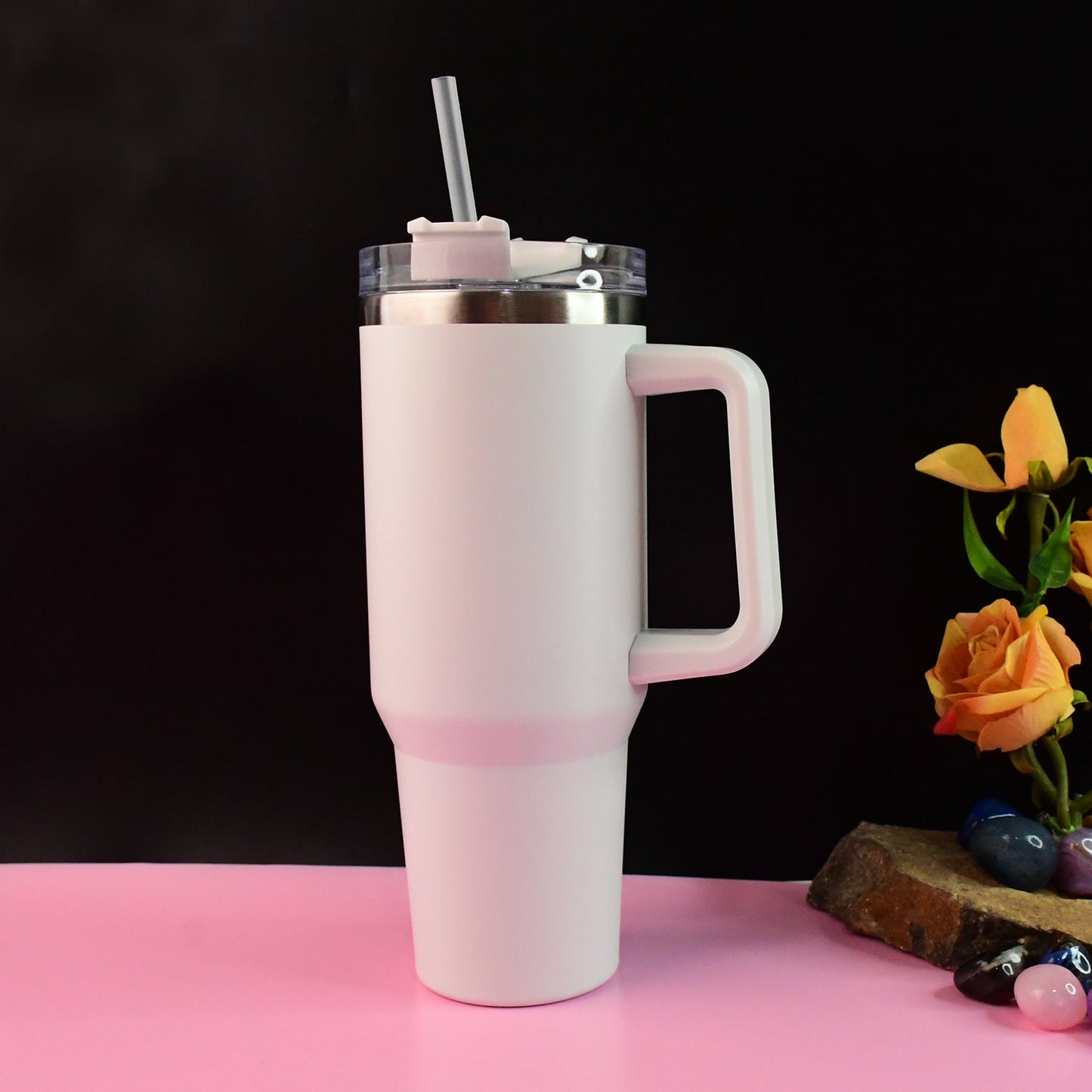 Premium Stainless Steel Vacuum Insulated Travel Mug Tumbler (890ML / 1 Pc / Mix Color)