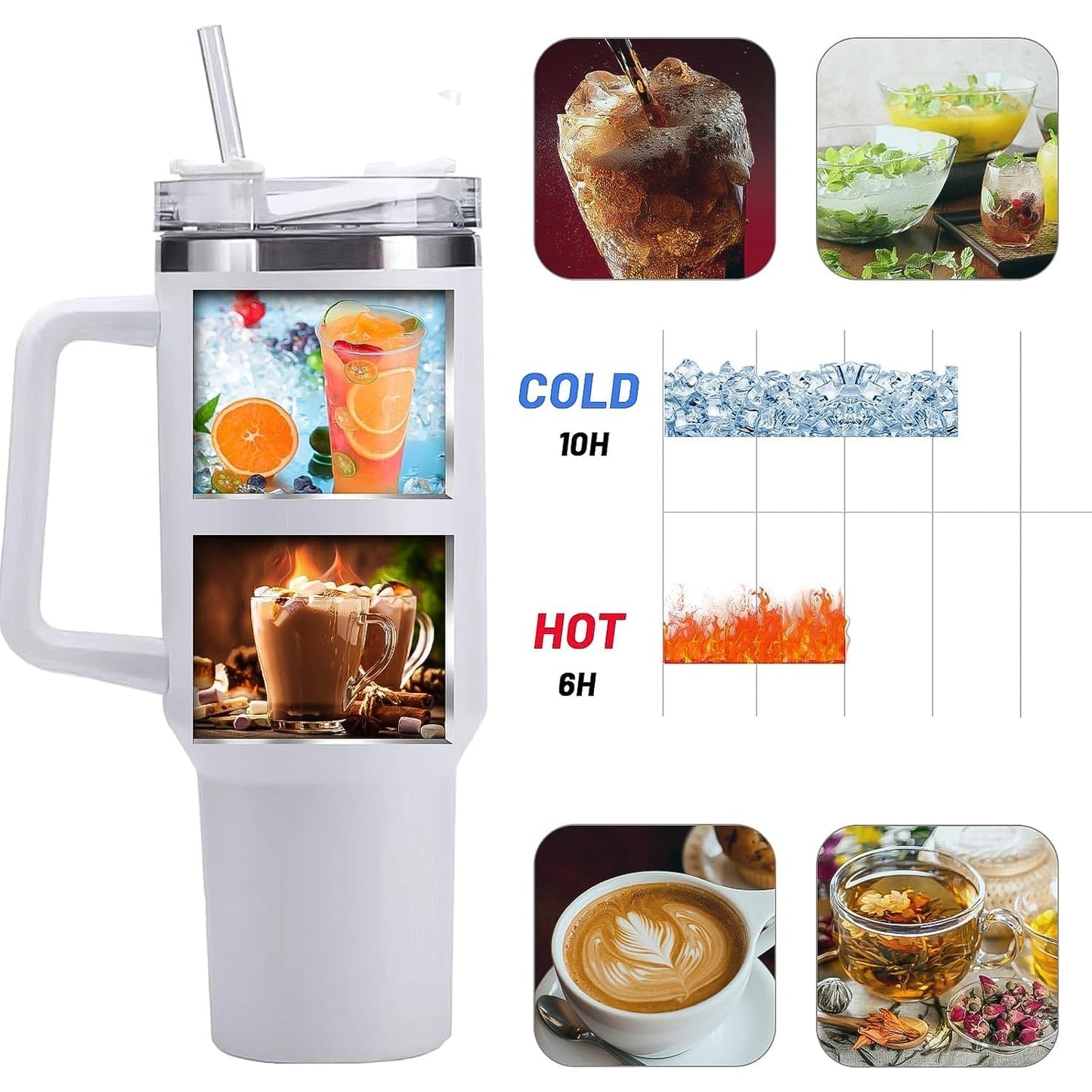 Premium Stainless Steel Vacuum Insulated Travel Mug Tumbler (890ML / 1 Pc / Mix Color)