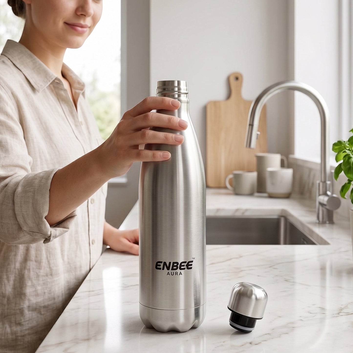 ENBEE Aura Stainless Steel Insulated Water Bottle (1 Pc, 1000 ML)