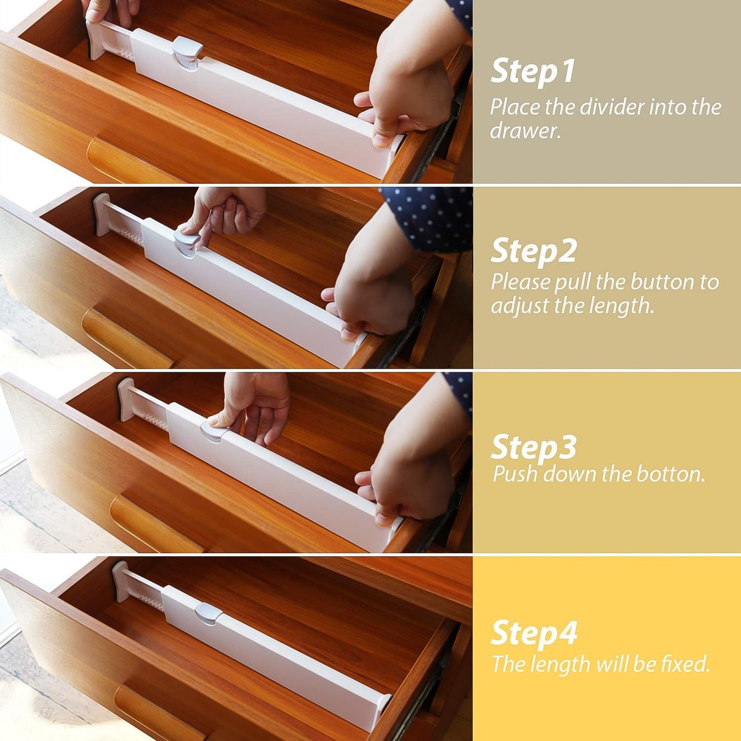 Expandable Drawer Dividers for Home & Office (1 Pc)