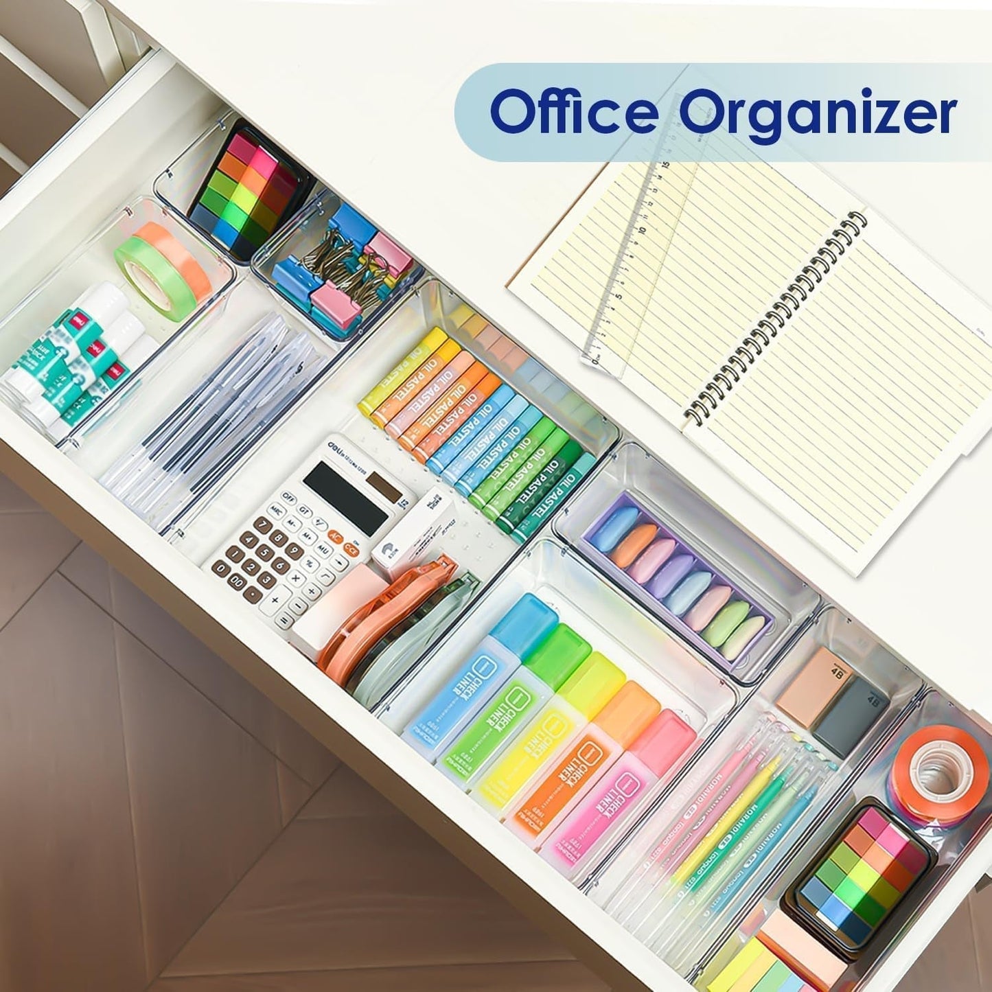 Multipurpose 8 In 1 Drawer Organizer Storage Tray Set (1 Set)