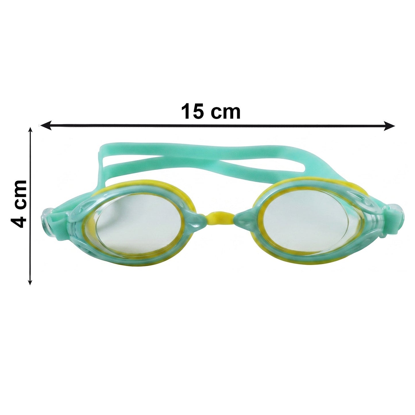 Kids Dual Color Swimming Goggles with Clear Vision Lens and Comfortable Fit – 1 Pc