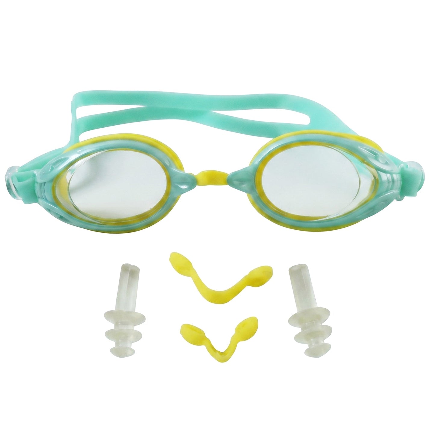 Kids Dual Color Swimming Goggles with Clear Vision Lens and Comfortable Fit – 1 Pc