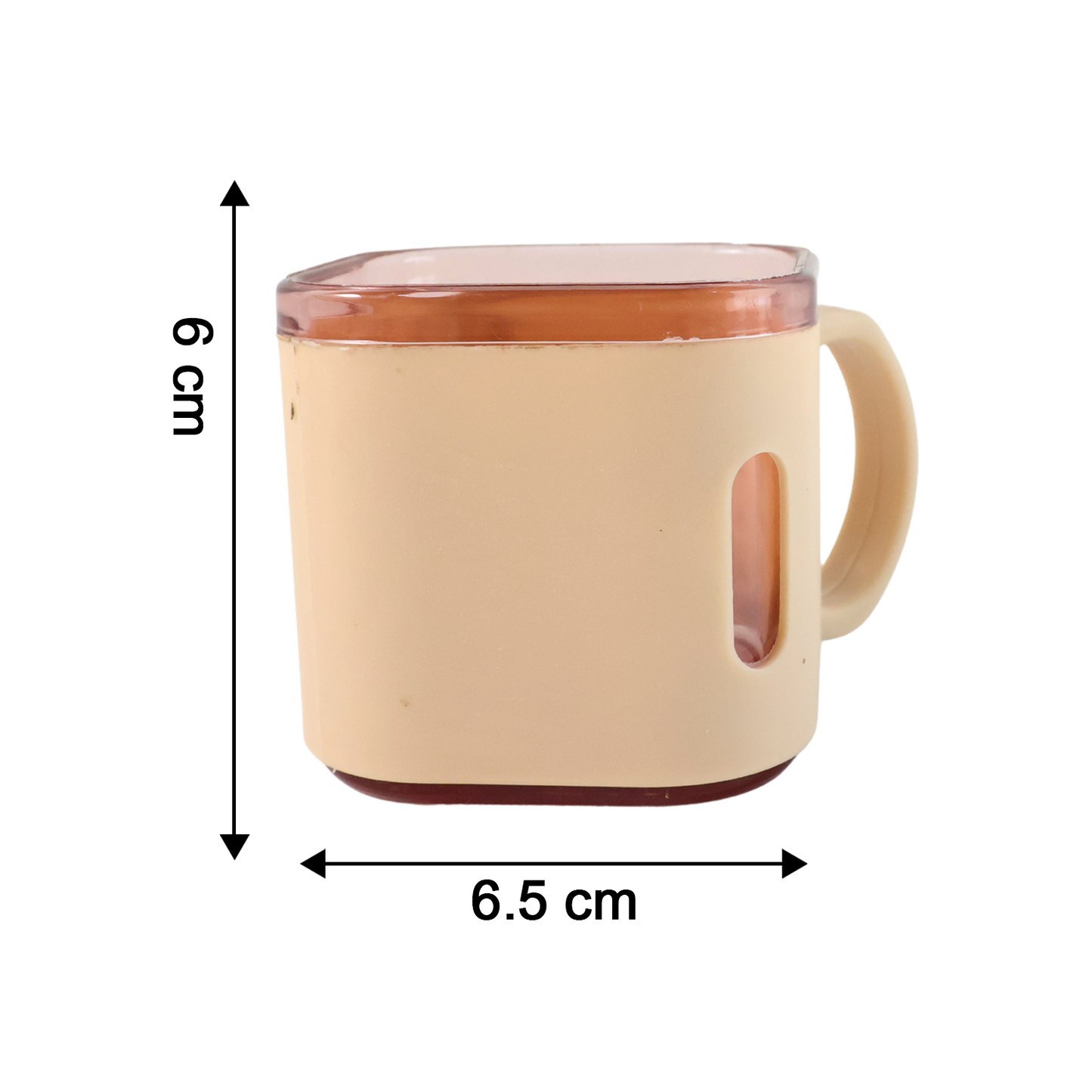 Premium Square Shape Tea Cup Set – 6-Piece (150 ML)