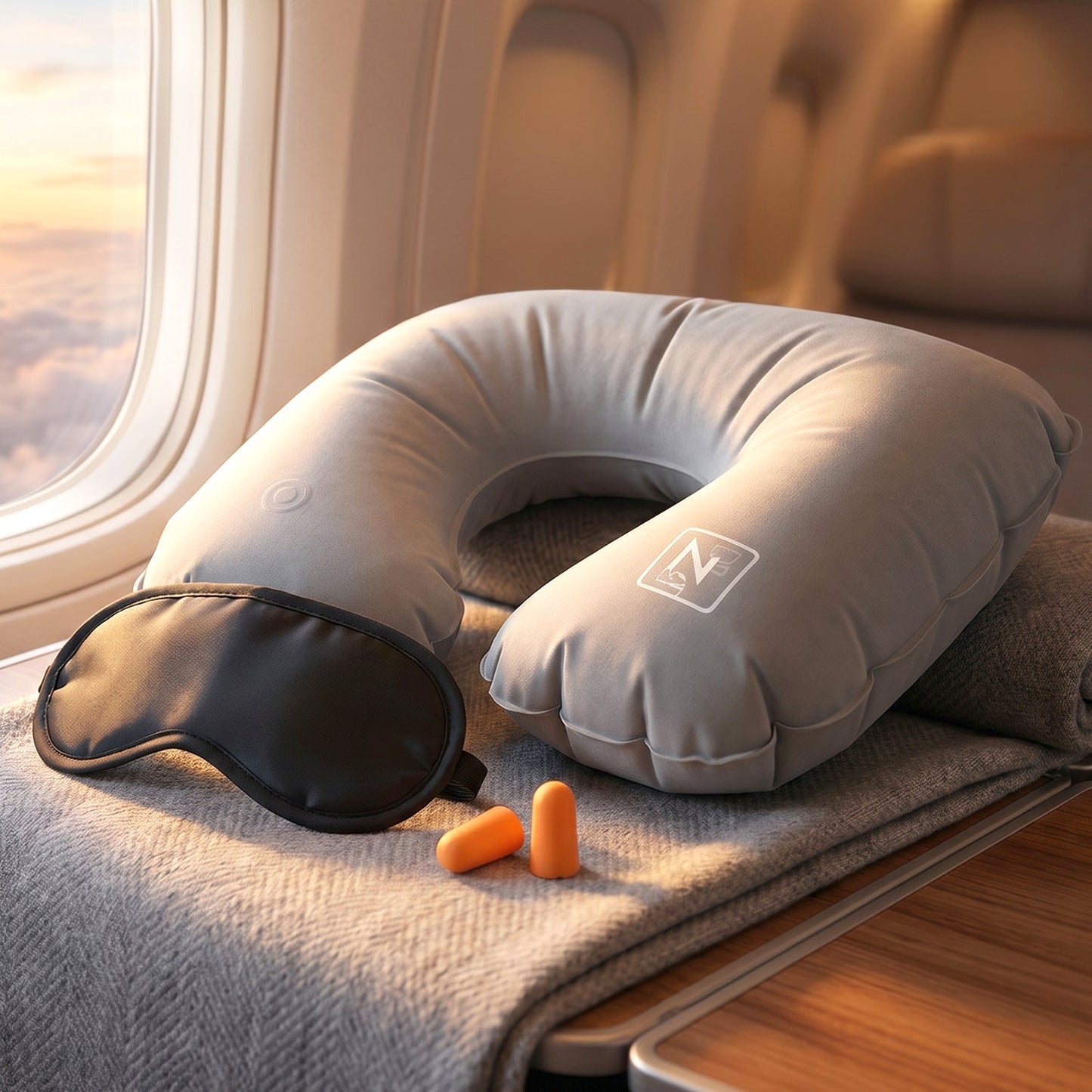 Best Travel Kit for Men & Women: Neck Pillow, Eye Mask & Earplugs