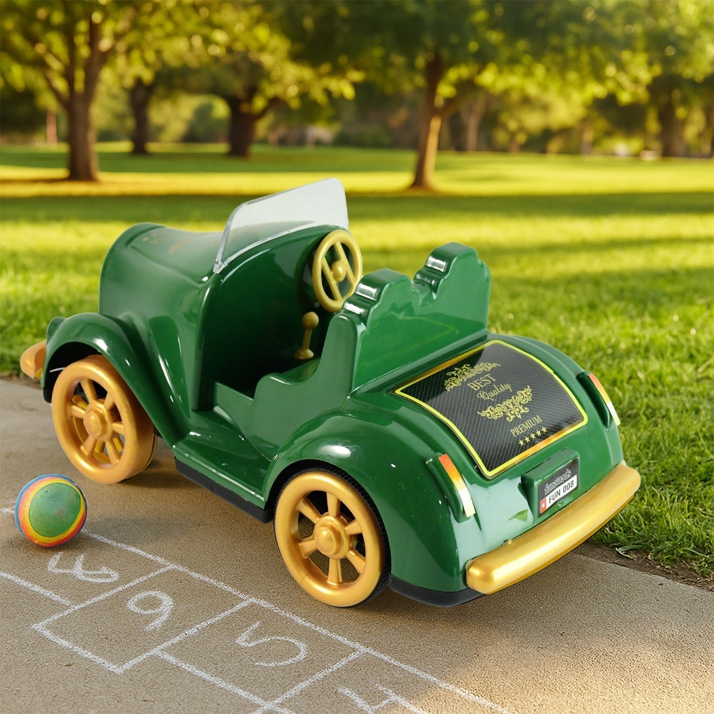 Funwoods Friction-Powered Vintage Car Toy - (1 Pc)