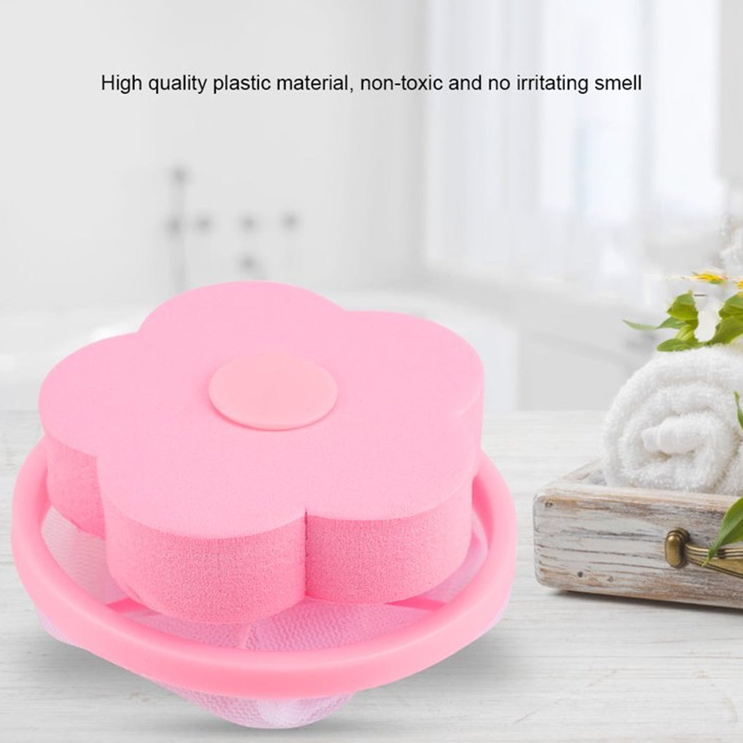 Flower Shape Reusable Laundry Lint Remover - 1 Pc