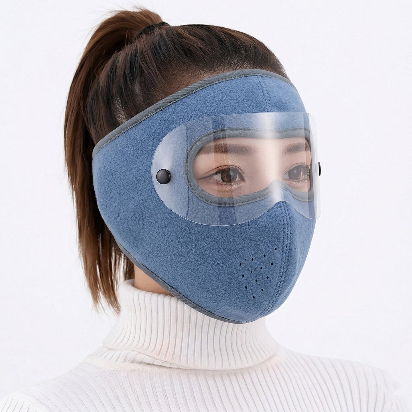 Reusable Anti Fog Face Mask with Eye Shield (1 Pc, Small Size)