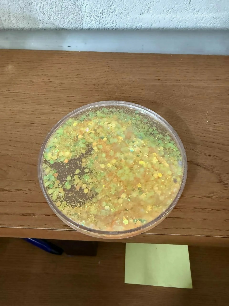 Yellow Glitter Resin Cup Lid and Coaster Set for Mug Cover