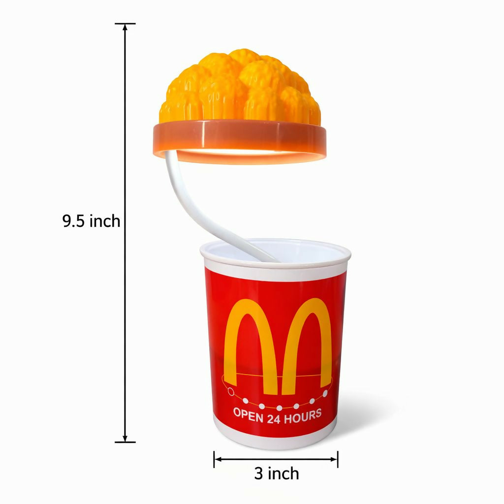 Popcorn Style LED Desk Lamp with Pen Holder Kids Study Table Lamp