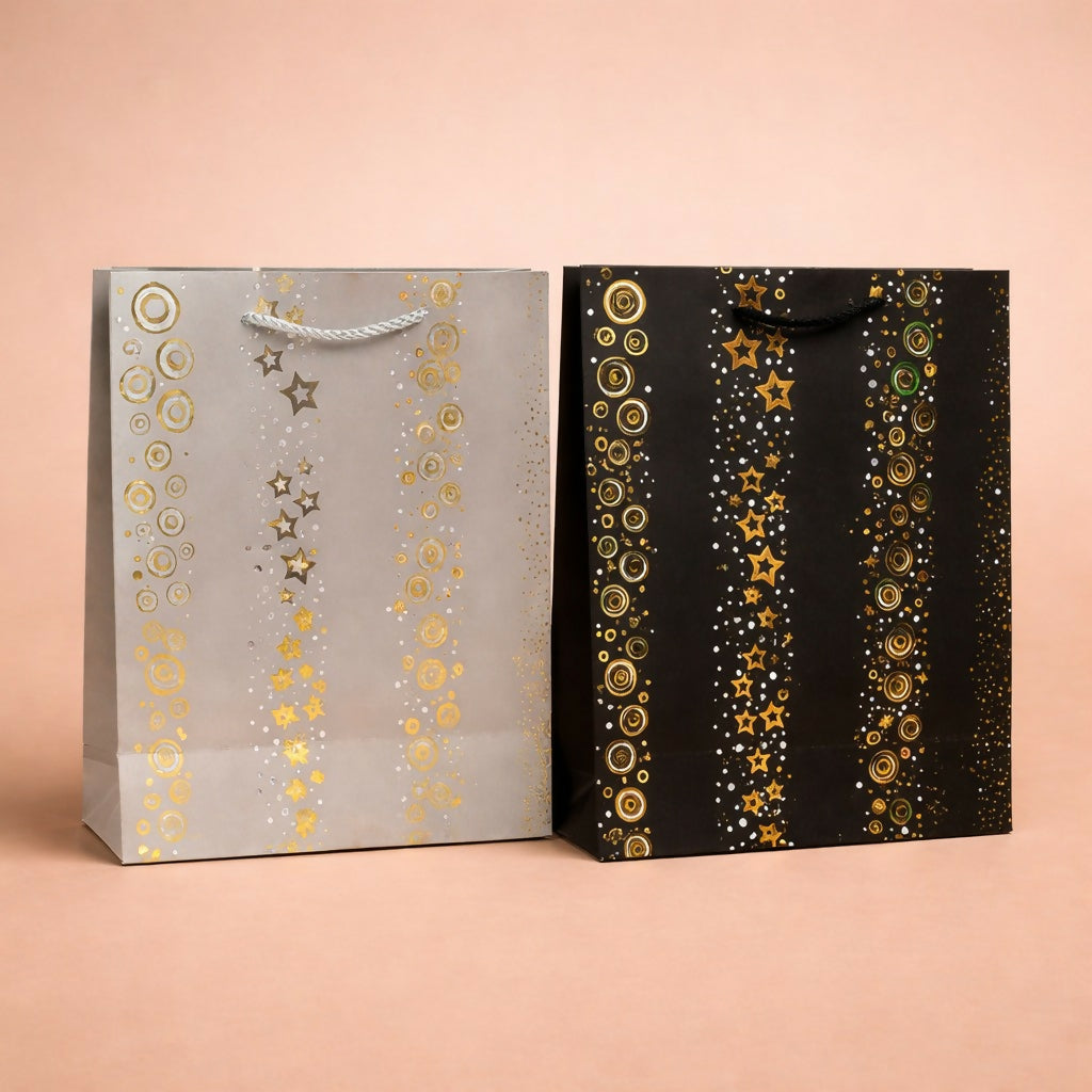 Premium Gold Designer Gift Bag with Handle Paper Carry Bag
