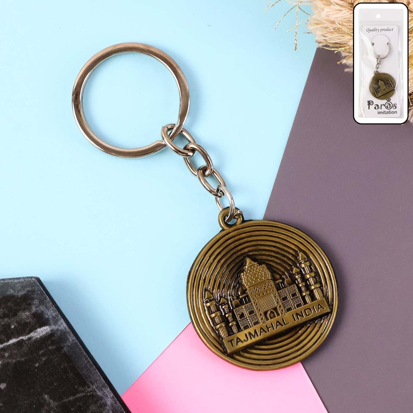 Premium Taj Mahal India Souvenir Keychain (1 Pc)