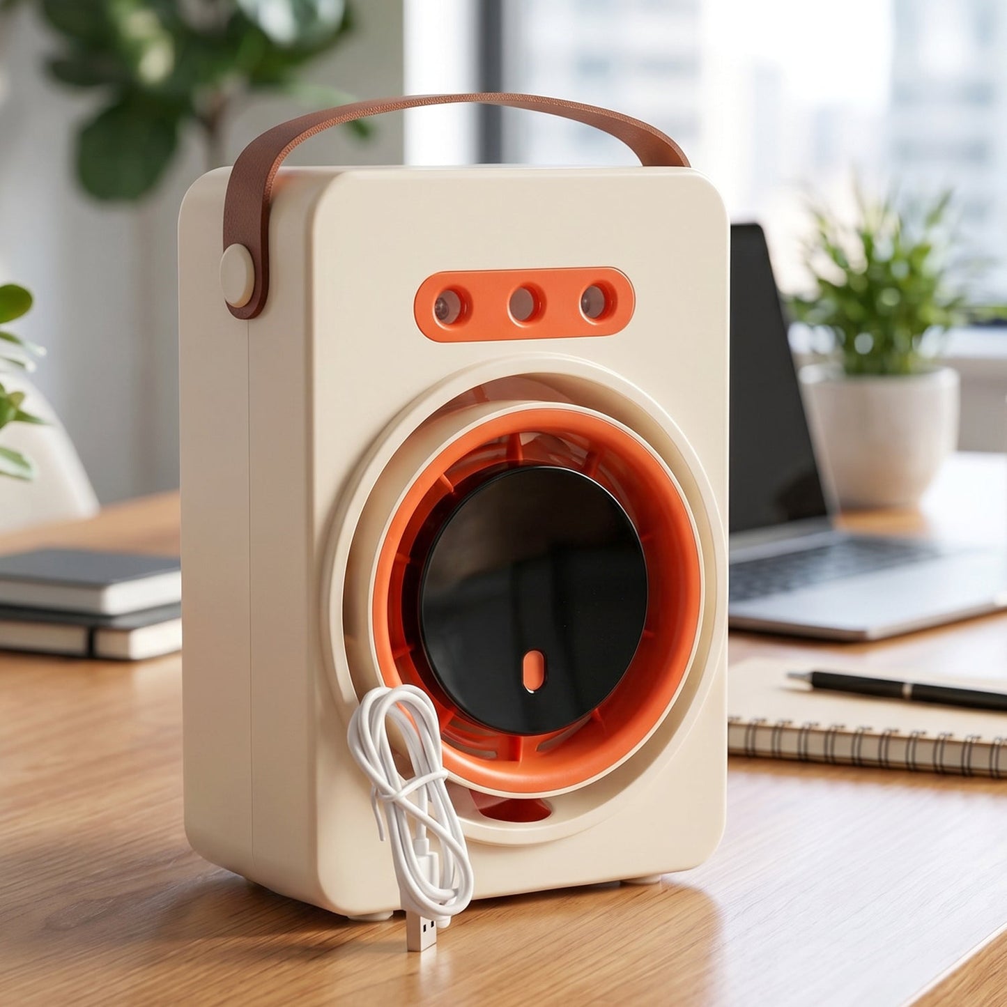Portable Humidifying Air Cooling Fan With Display (1 Pc)