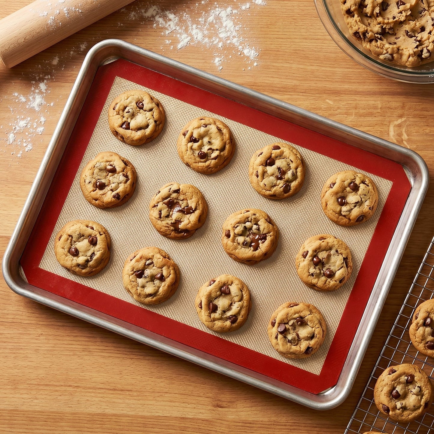 Multipurpose Non-Stick Silicone Baking Mat Set (5 Pc)