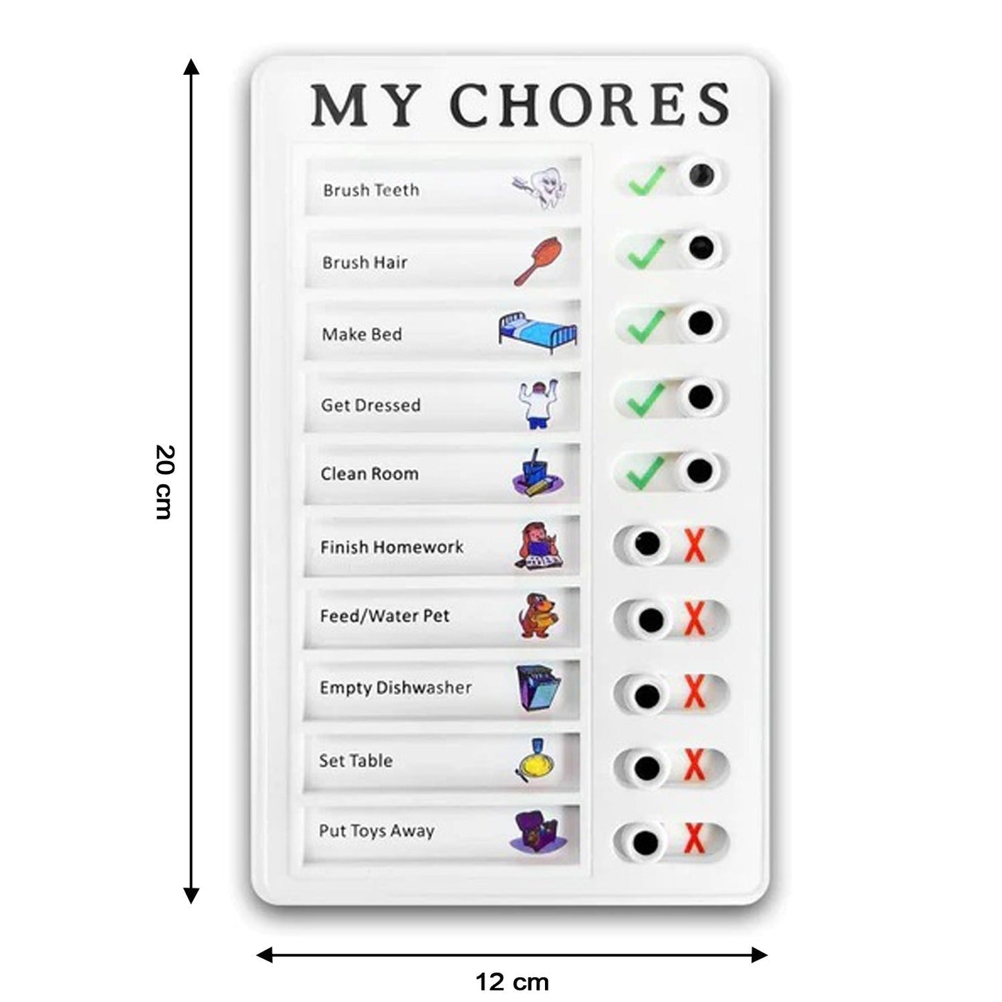 Management Planning Memo Boards Reminding Time (Size :- 20x12Cm / (Mix Color)