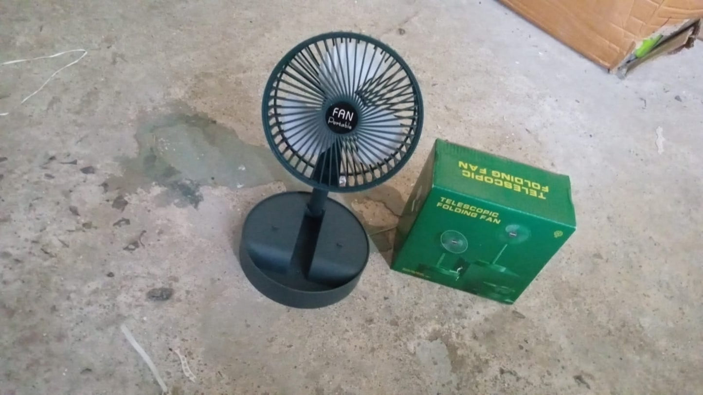 Adjustable Portable Desktop Fan - Telescopic Silent Personal Cooling for Office & Travel (Battery Not Include)