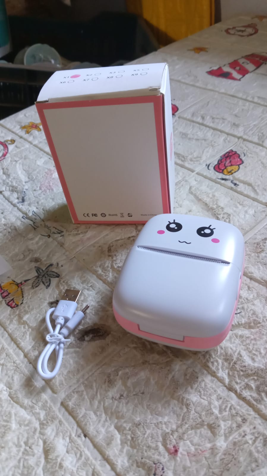 Pocket Mini Bluetooth Thermal Printer – Wireless Smart Printer for Photos (Includes 1 Roll Paper)