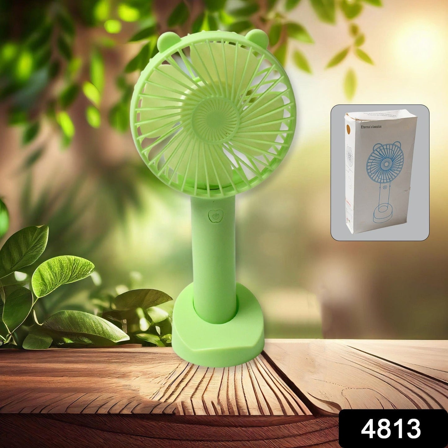 Portable Classic Hand Fan - 3-Speed Table Fan (Battery Not Included)