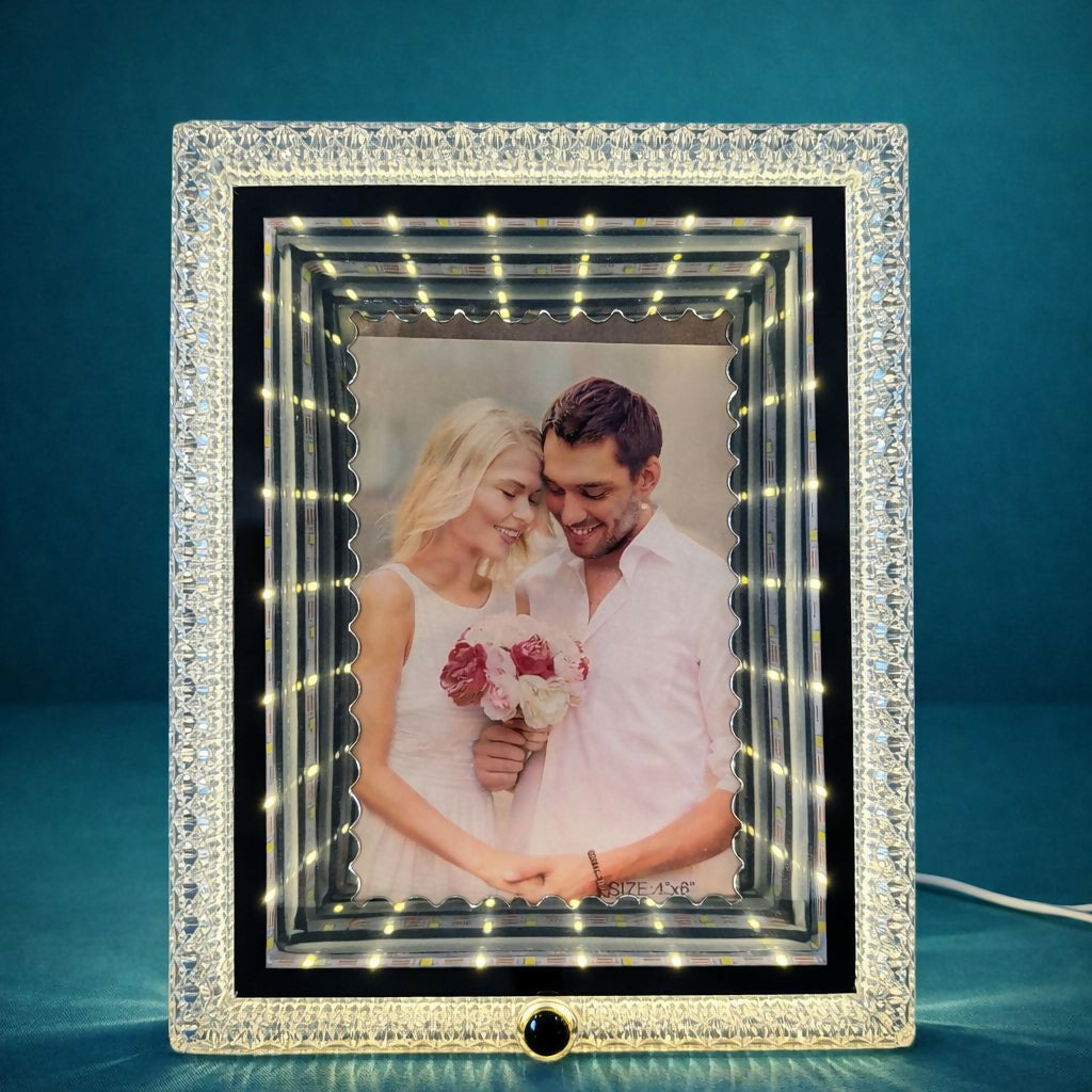 LED Photo Frame 4x6 Inch Decorative Light Frame for Couple Memories