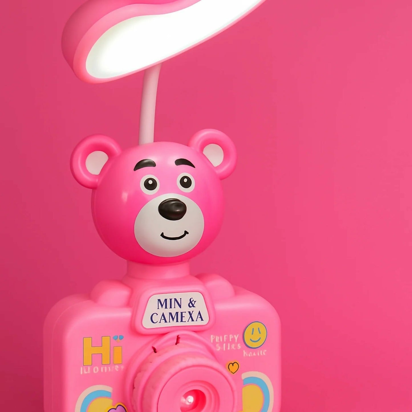 Cute Bear LED Desk Lamp with Pen Holder for Kids Study Table