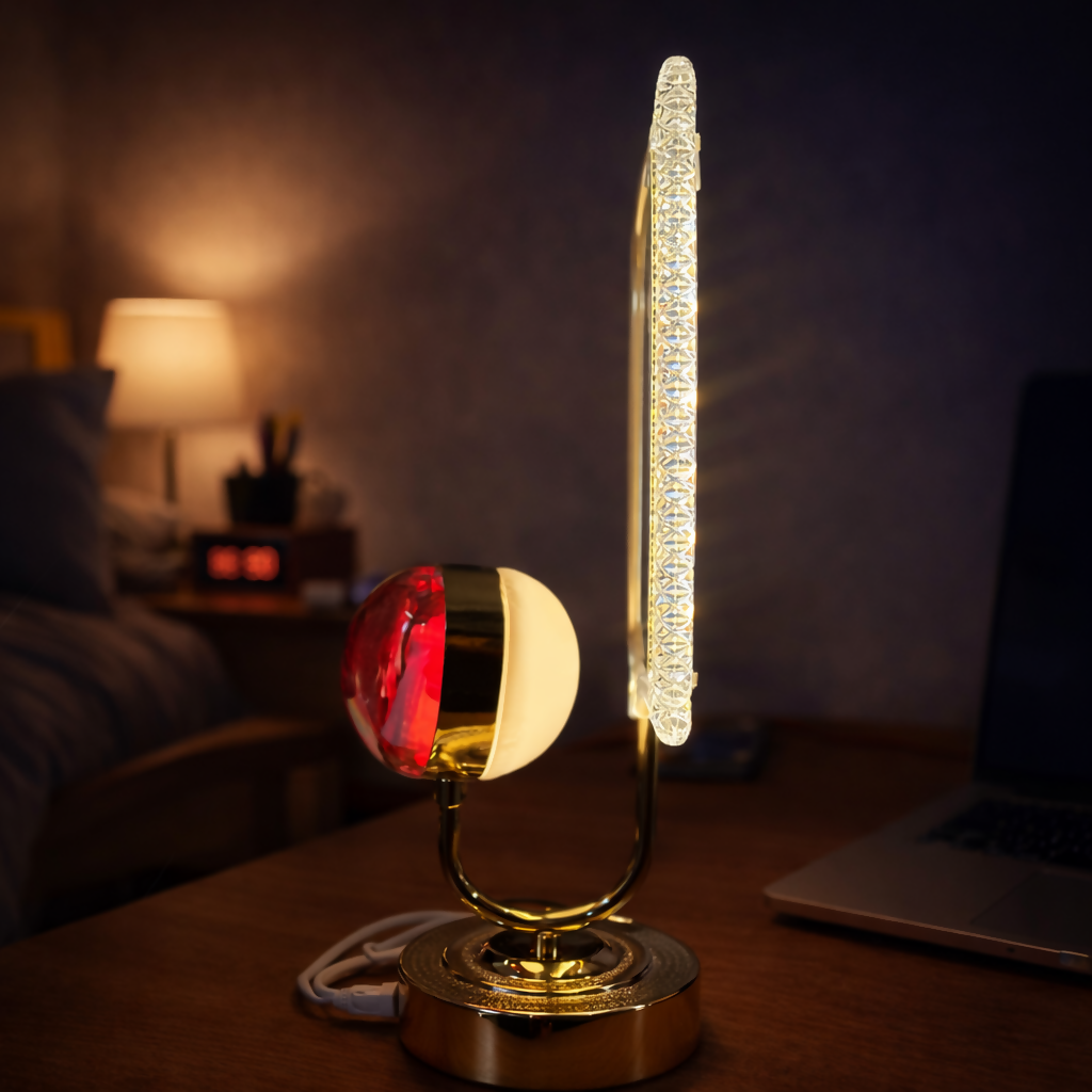 LED Heart Couple Photo Frame Lamp with Decorative Stand