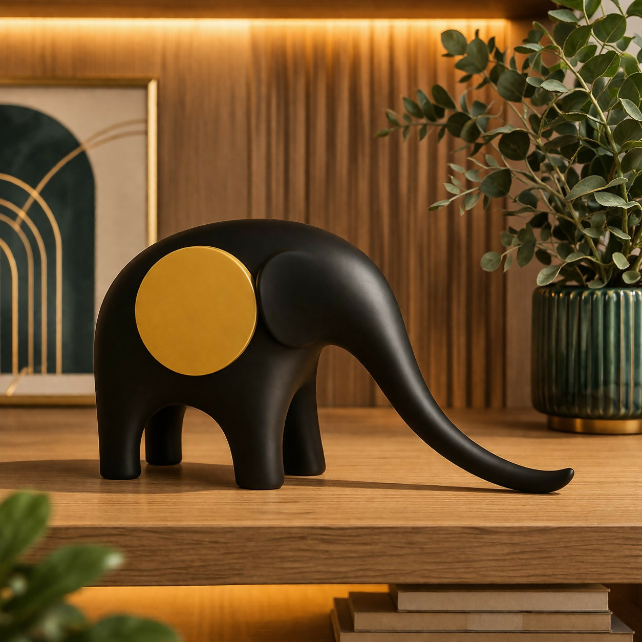 Modern Elephant Showpiece for Home Decor with Matte Finish