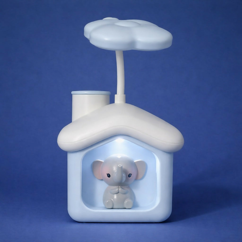 Elephant House LED Desk Lamp with Piggy Bank Coin Saver