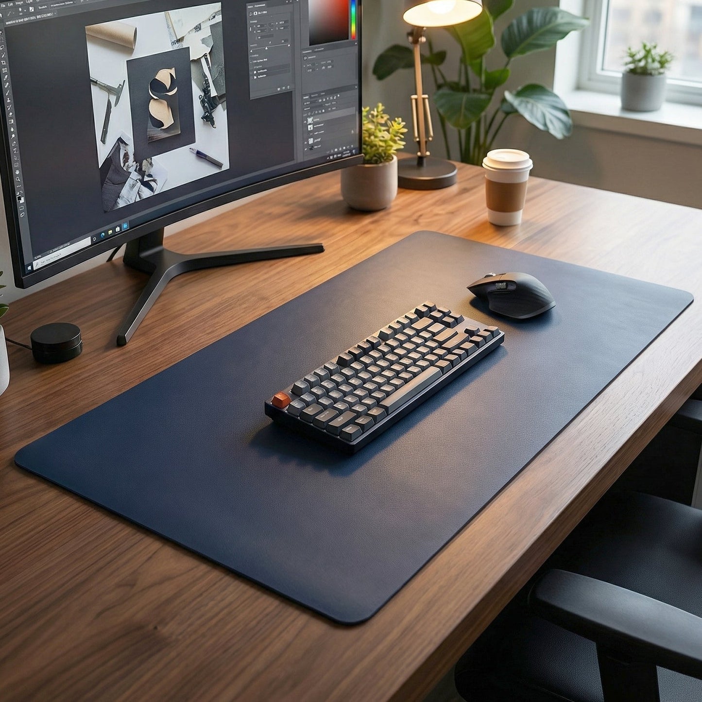 Premium Anti-Slip Large Desk Mat Mouse Pad (1 Pc,80x40 Cm)