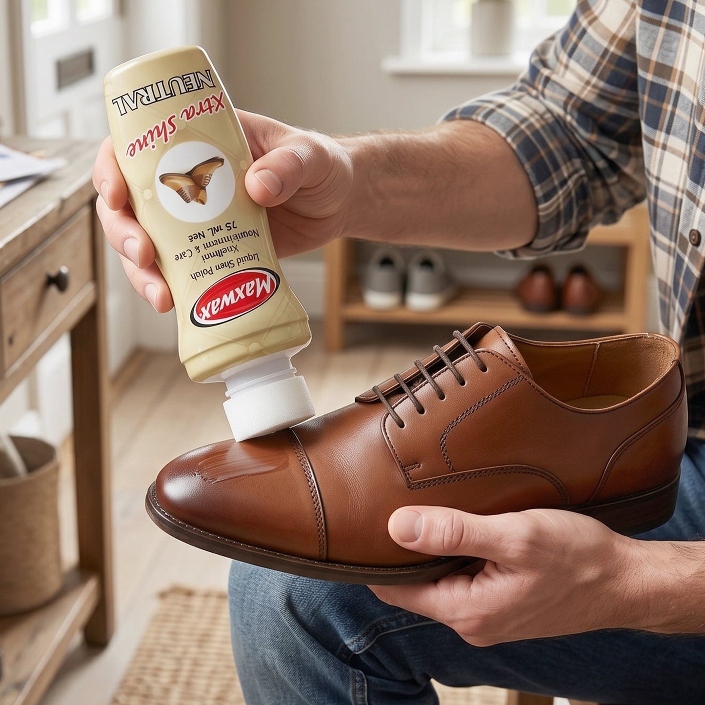 Maxwax Neutral Liquid Shoe Polish (1 Pc, 75 ML)