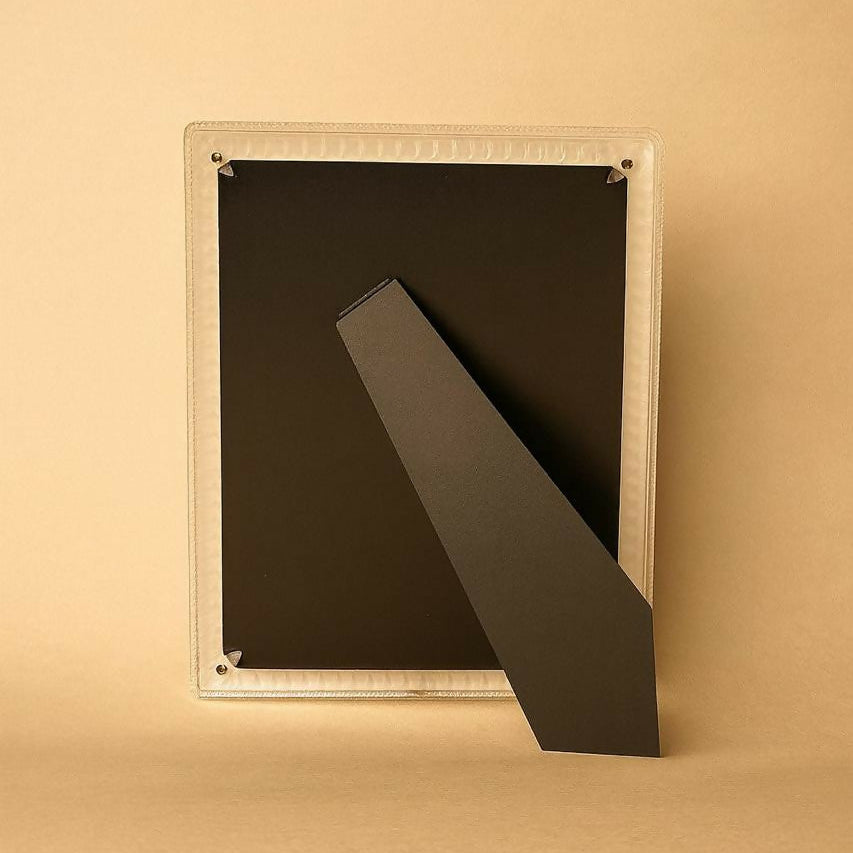 Square White LED Wedding Photo Frame | Elegant Crystal Design with Glowing White Lights | 4x6 Inch Couple Picture Frame | Romantic Gift for Wedding, Anniversary, Valentine’s Day & Home Decoration